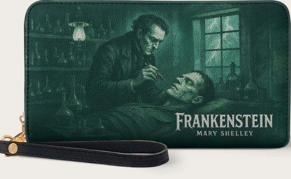 "Frankenstein" Mortuary MossWallet Goth Halloween New NWT Mary Shelley Gothic